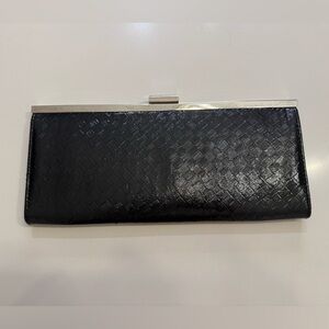 Style & Co. Black Clutch with Silver Accent
